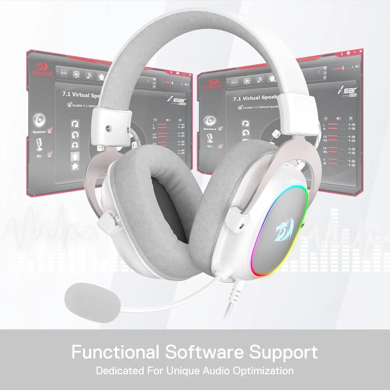 Redragon H510 Zeus-X RGB Wired Gaming Headset – 7.1 Surround Sound, Backlit RGB, Multi-Platform Compatibility