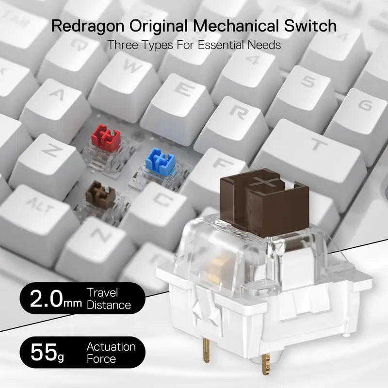 Redragon K585 DITI One-Handed RGB Mechanical Gaming Keyboard, 42 Keys Type-C Professional Gaming Keypad w/Upgraded Hot-Swappable