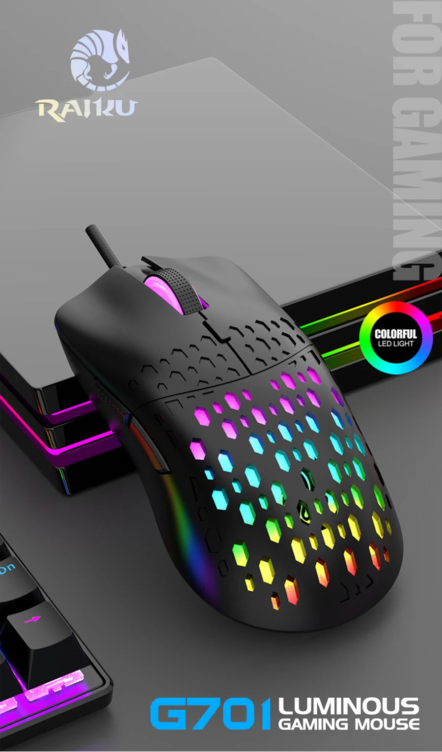 Wired RGB Gaming Mouse and Office For Microsoft Windows and Apple IOS System