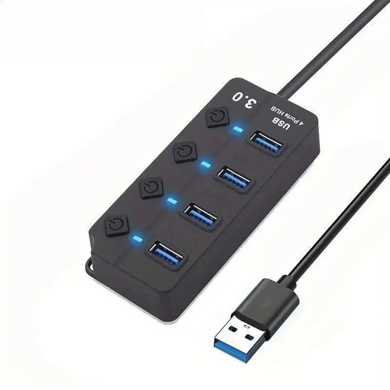 4/7-Port USB 3.0 Hub with LED Indicator