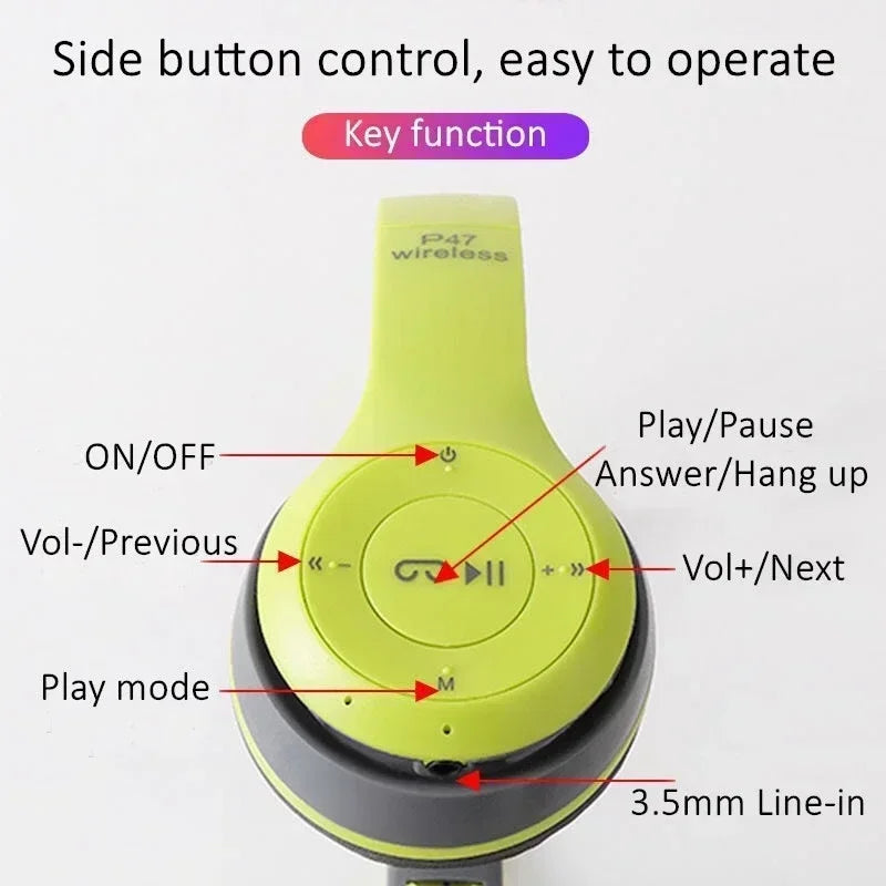Bluetooth 5.0 Wireless Headphones with Foldable Design