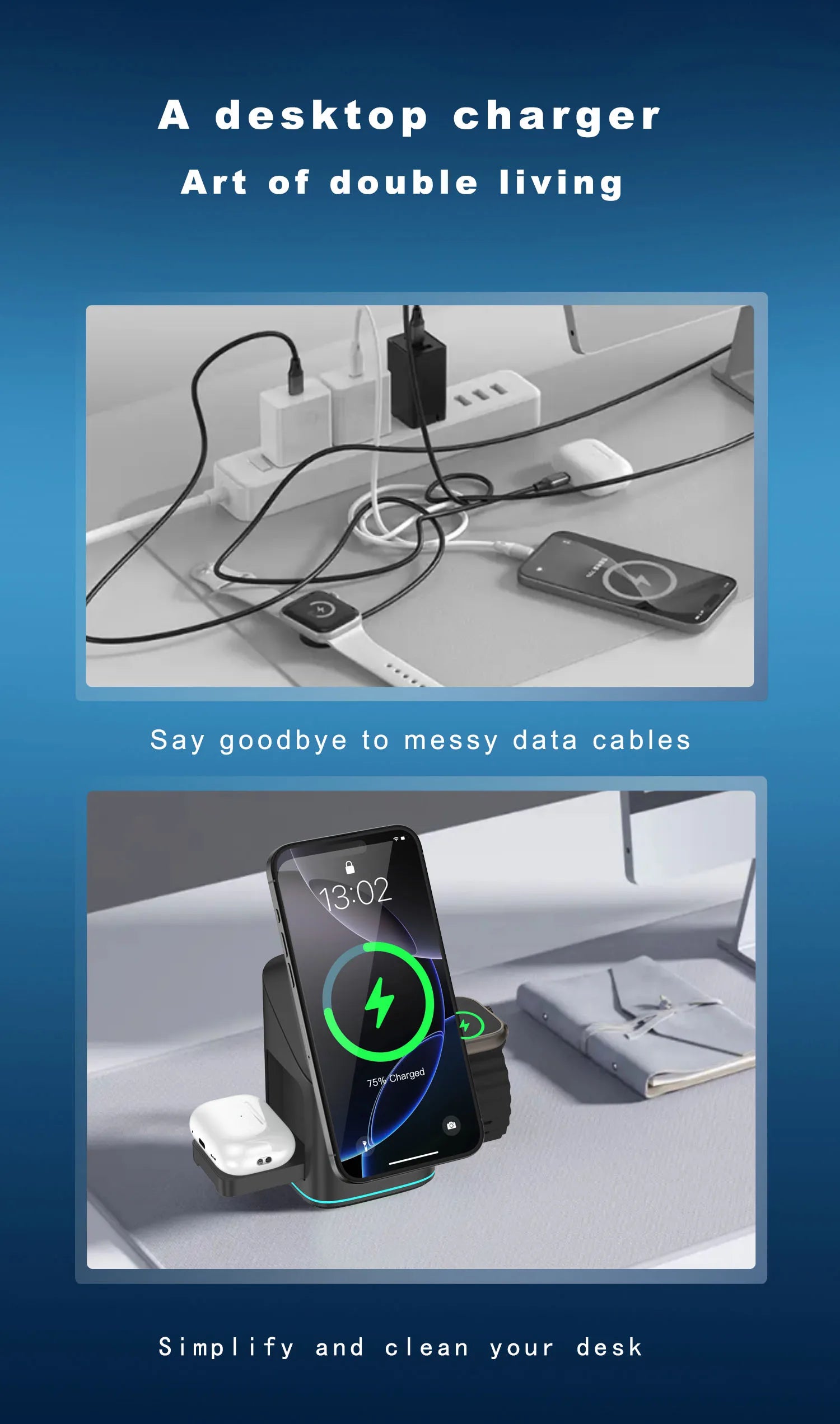 3 in 1 Charging Station iPhone Mag-Safe Charger
