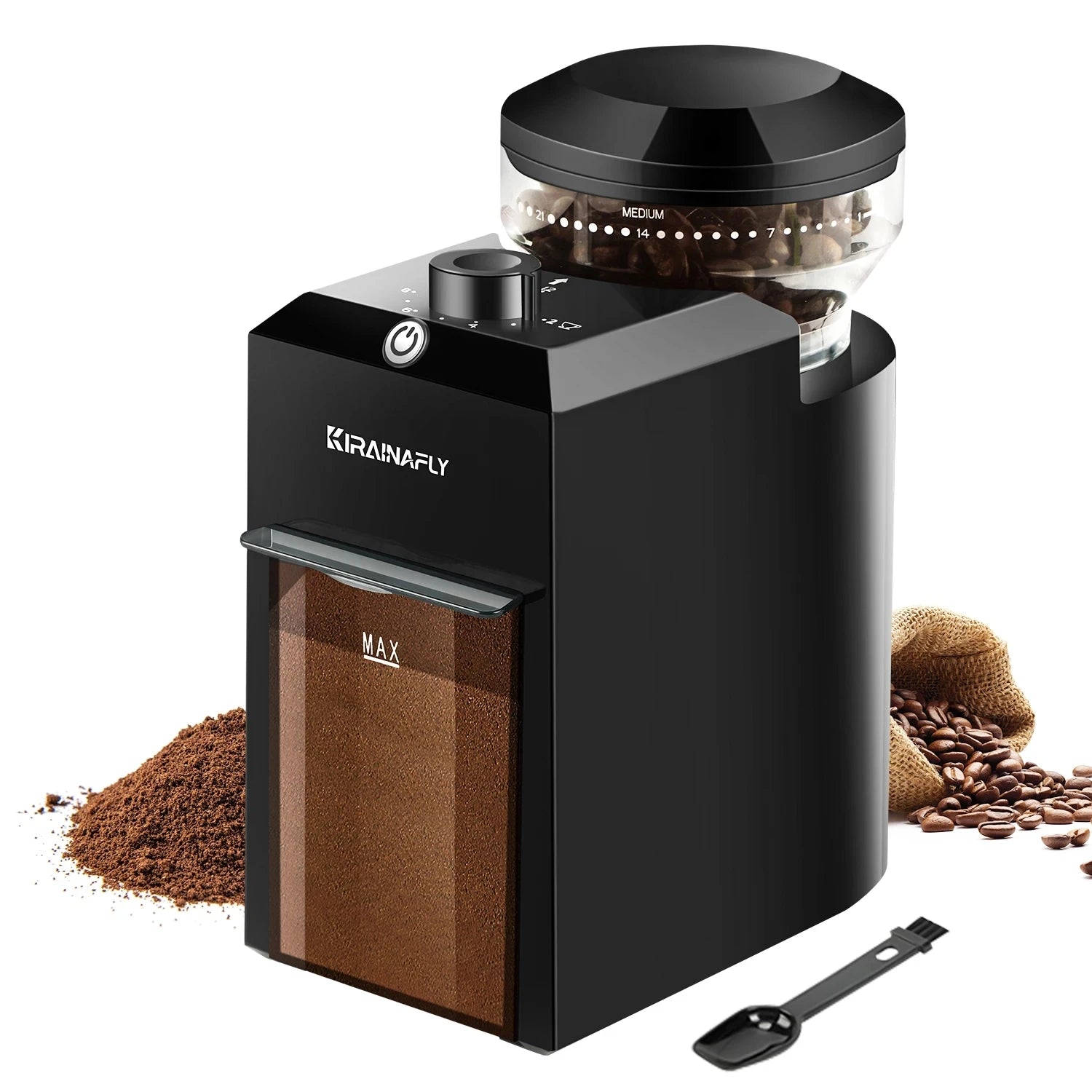 Electric Coffee Grinder with 28 Precision Settings – Perfect for Espresso, French Press & Drip