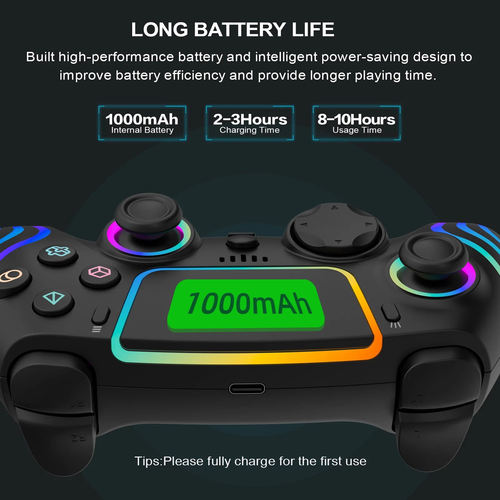 Wireless Game Controller For PlayStation 5 Gamepad With Dual Vibration RGB Light Joystick for PS5/PS5 Slim/PS5 Pro Accessories