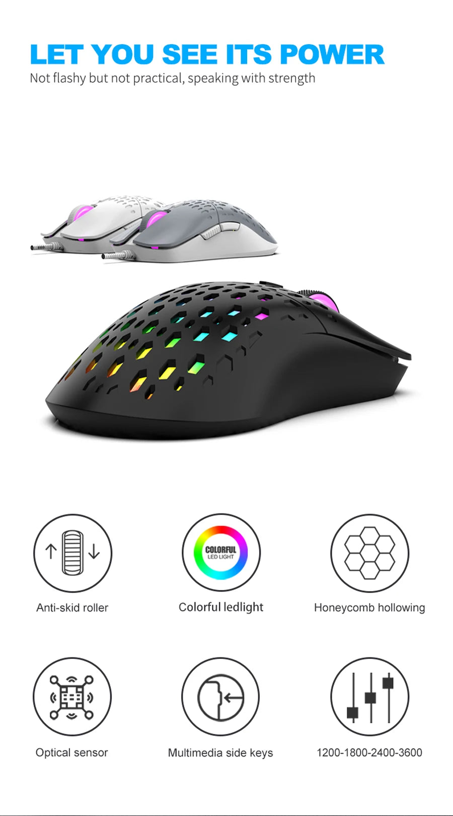 Wired RGB Gaming Mouse and Office For Microsoft Windows and Apple IOS System