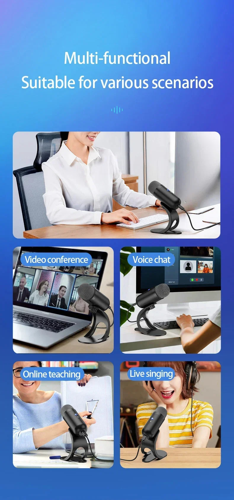 Professional USB Condenser Conference Microphone