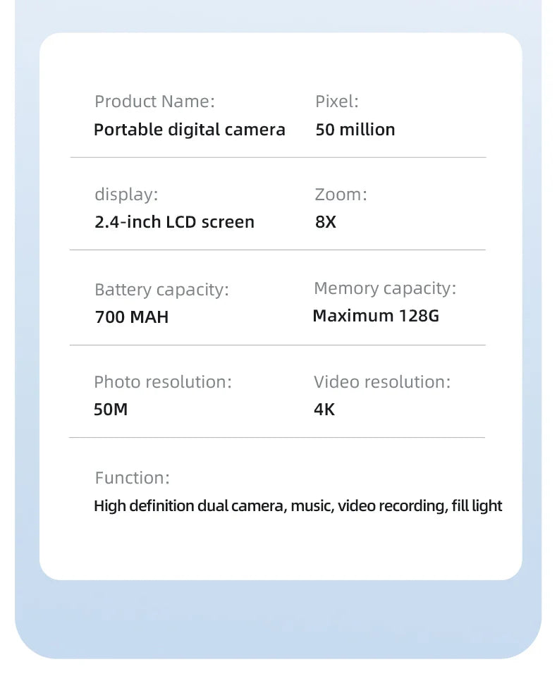 4K High-definition Digital Camera