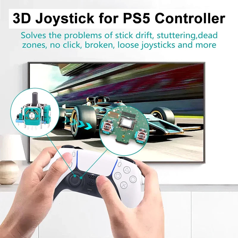 8 in 1 Replacement Joystick Kit for PS5 Controller with Screwdriver