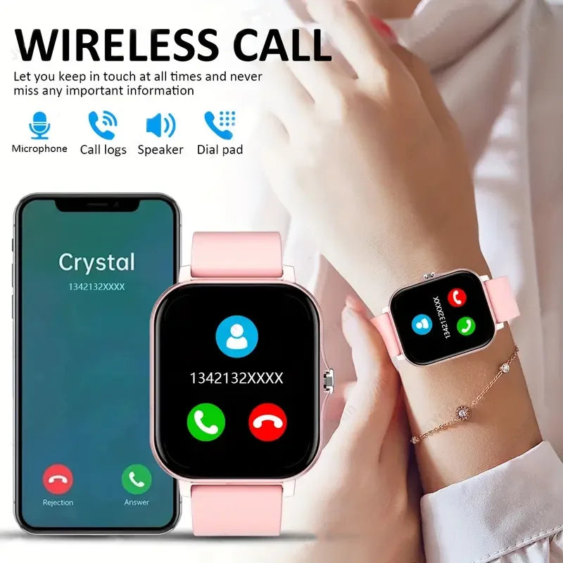 Bluetooth Smartwatch for Men & Women – Blood Pressure, Oxygen Tracker & More