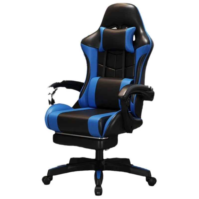 Ergonomic Gaming Chair – Adjustable Height, Reclining Backrest, Lumbar & Cervical Support for Video Games or Office Use