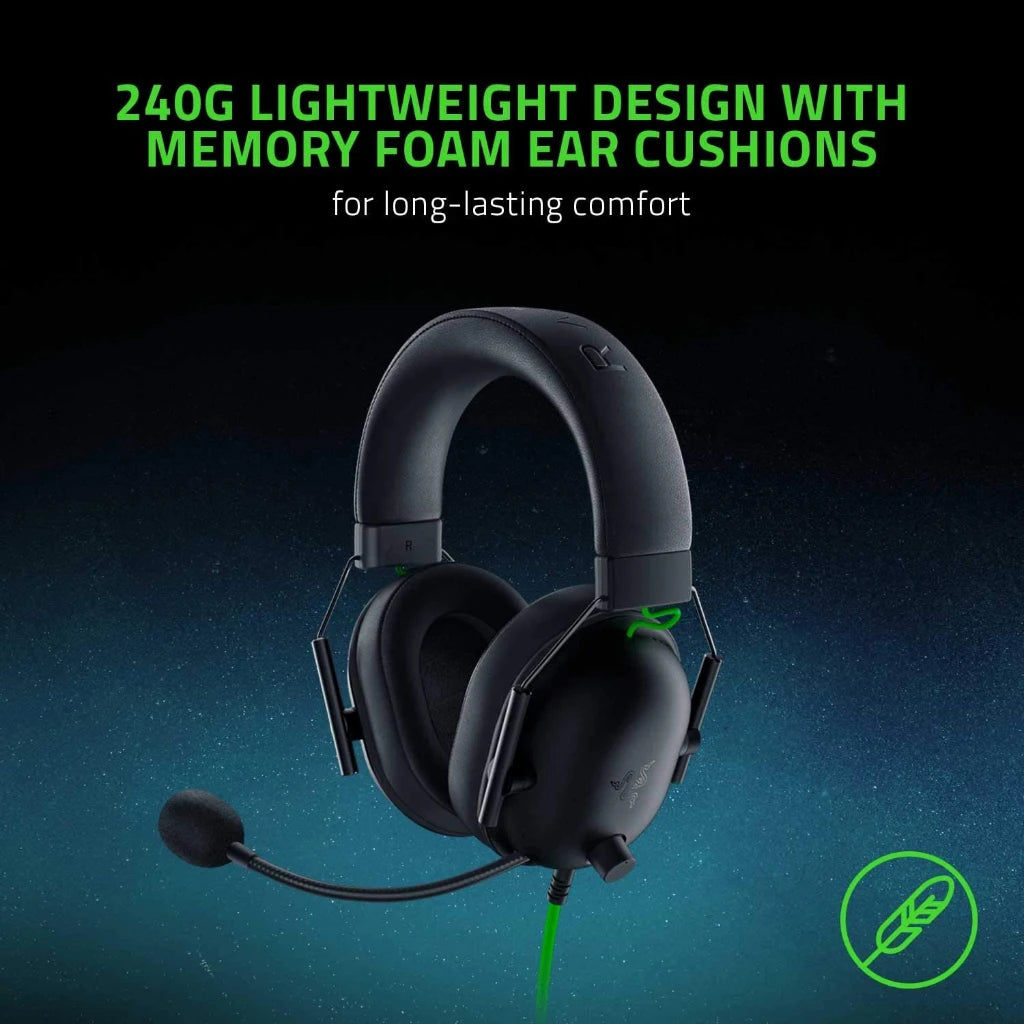 Razer BlackShark V2 X Headphone Wired Gaming Headset: 7.1 Surround Sound- Game For PS4,PS5, Nintendo Switch, Xbox