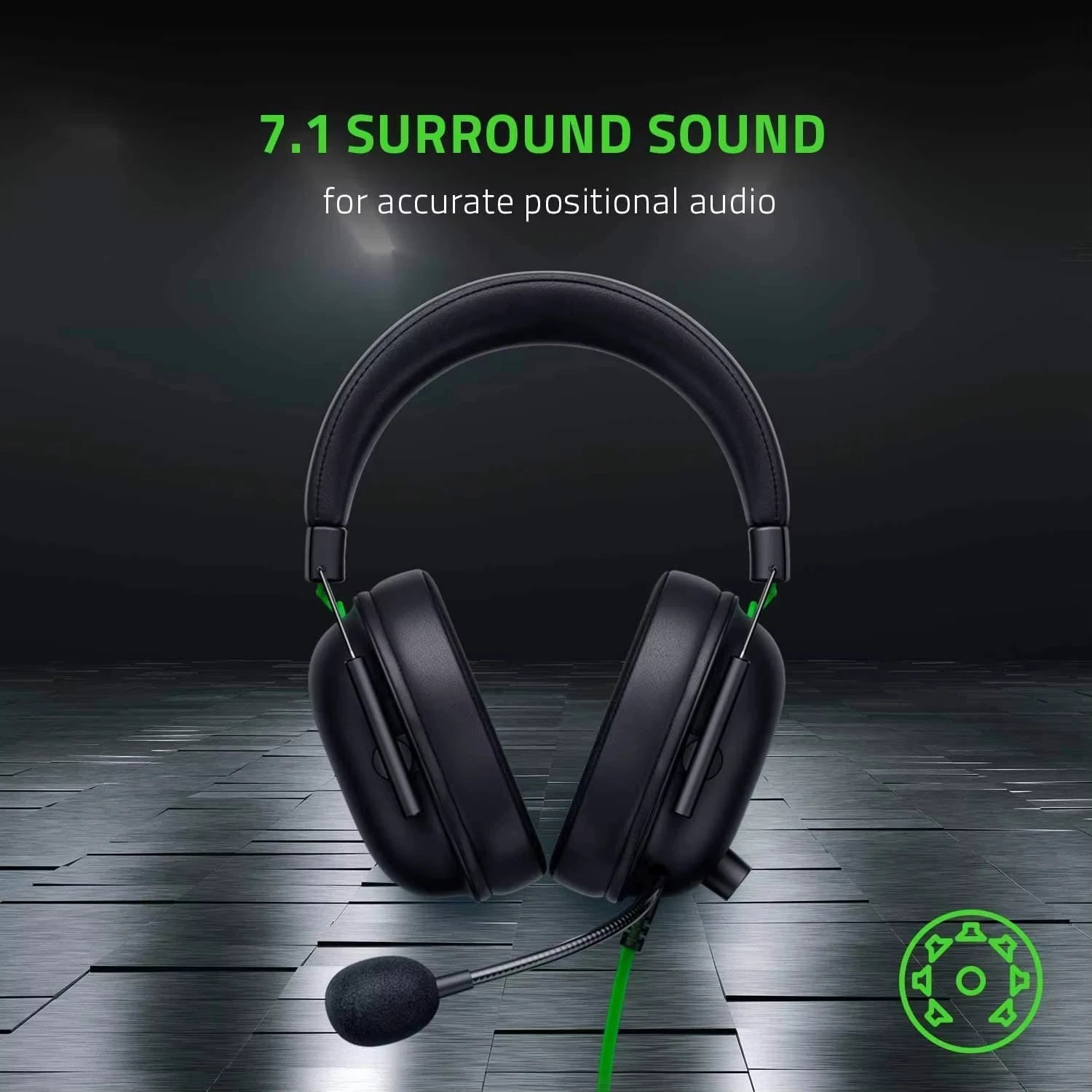 Razer BlackShark V2 X Wired Esports Gaming Headset – 7.1 Surround Sound, HyperClear Cardioid Mic, Advanced Passive Noise Cancellation