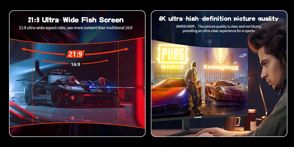 34'' 144Hz Curved Gaming Monitor Bezel-less