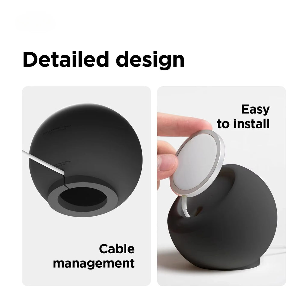 Apple MagSafe-Compatible Wireless Charger Stand – Magnetic Silicone Charging Base