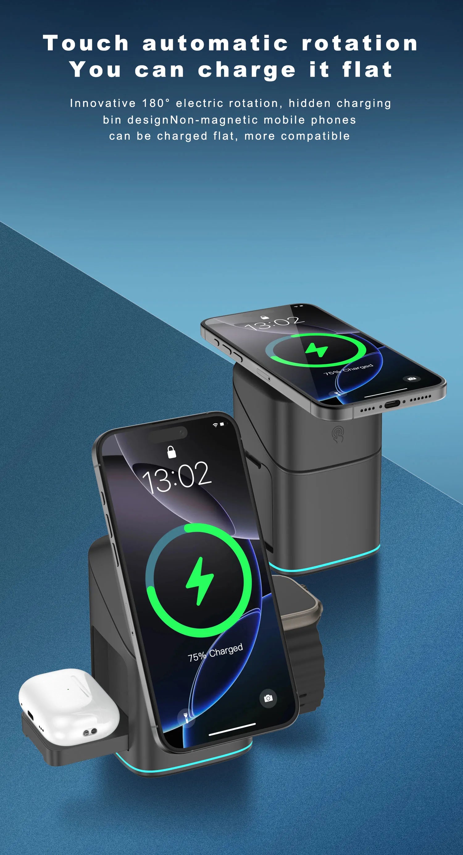 3 in 1 Charging Station iPhone Mag-Safe Charger