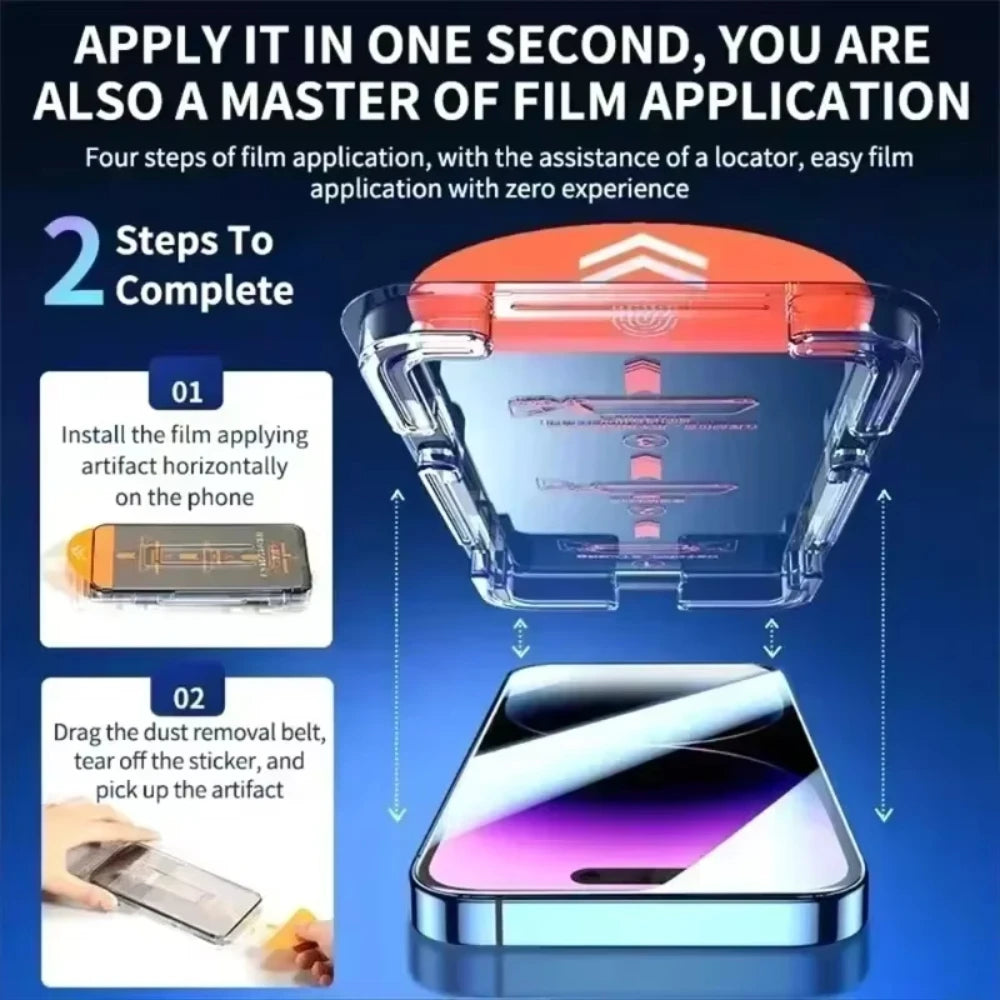 3Pcs Dust free Installation Tempered Glass