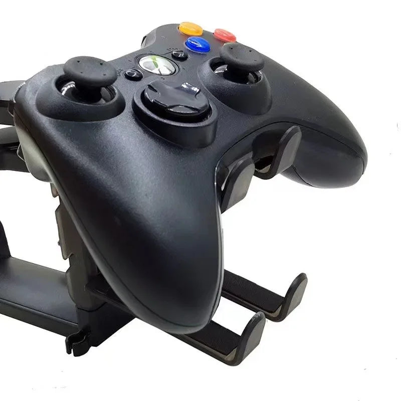 2-in-1 Gaming Headphone Stand – Adjustable Desk Edge Hook & Gamepad Headset Holder for Gamers