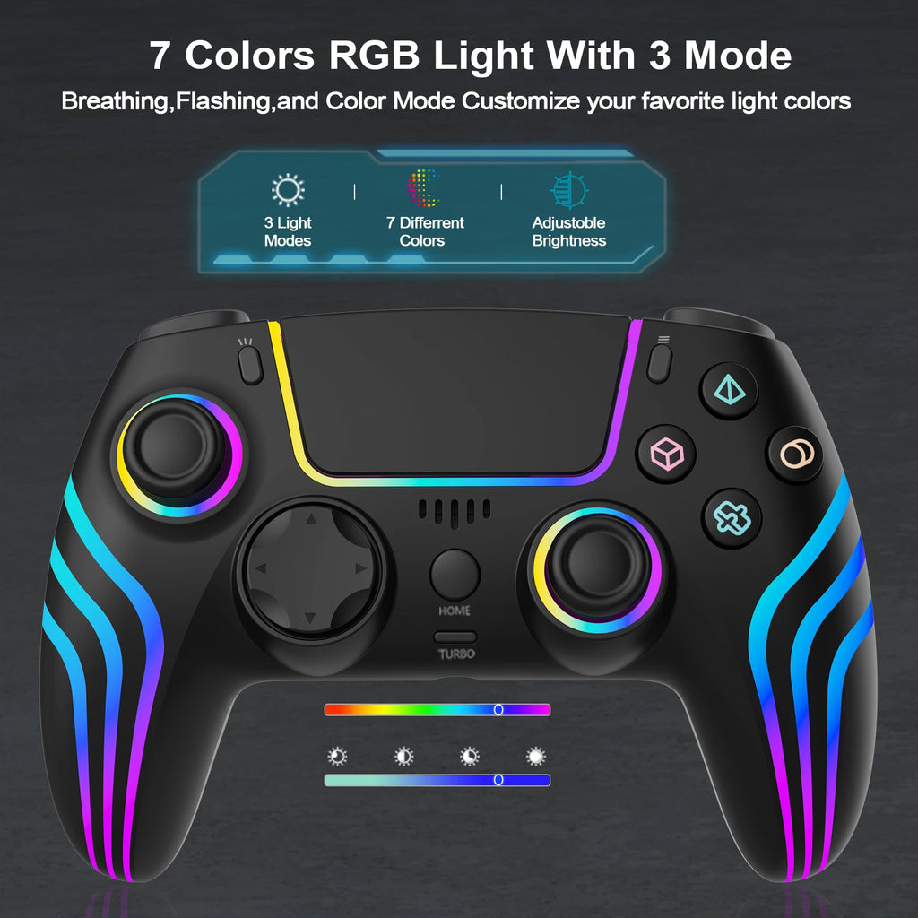 Wireless Game Controller For PlayStation 5 Gamepad With Dual Vibration RGB Light Joystick for PS5/PS5 Slim/PS5 Pro Accessories