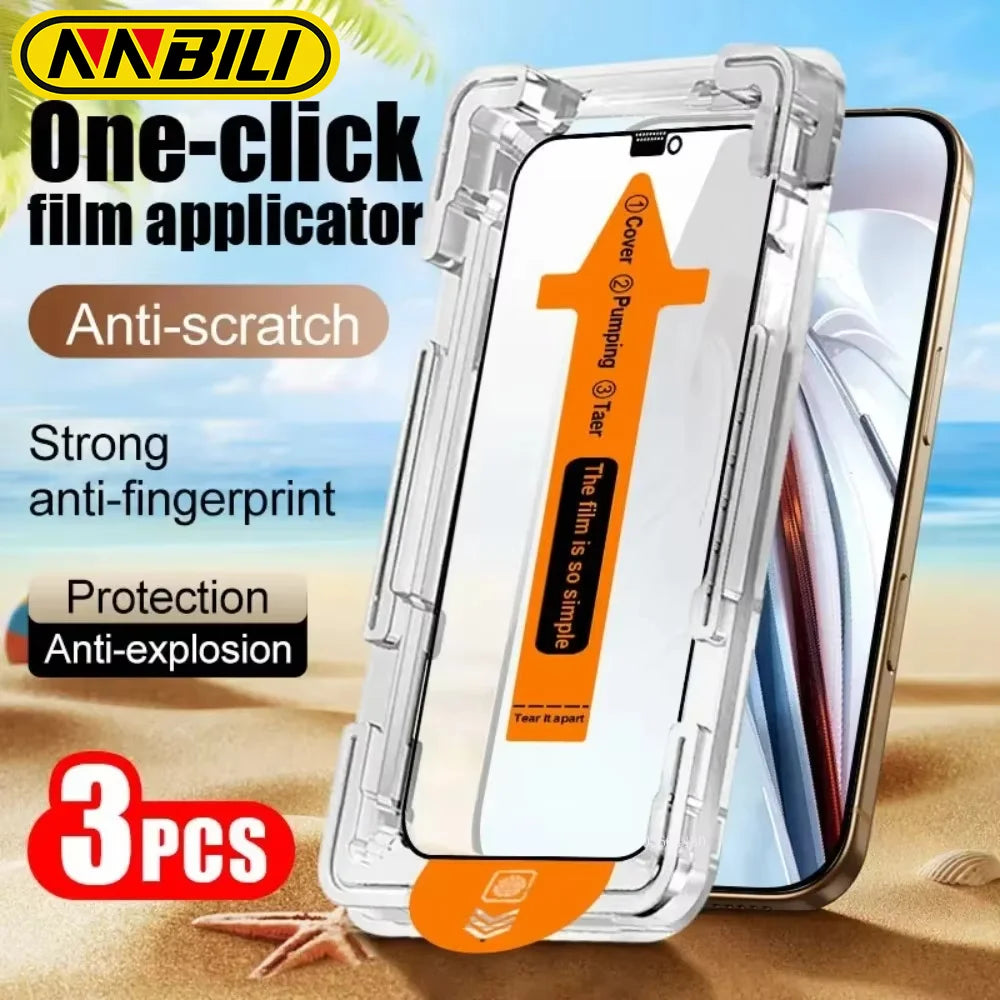 3Pcs Dust free Installation Tempered Glass