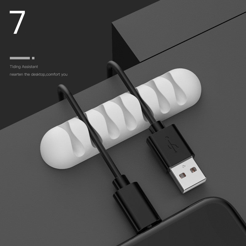Cable Management Clip – Silicone Wire Organizer for USB, Earphones & Network Cables