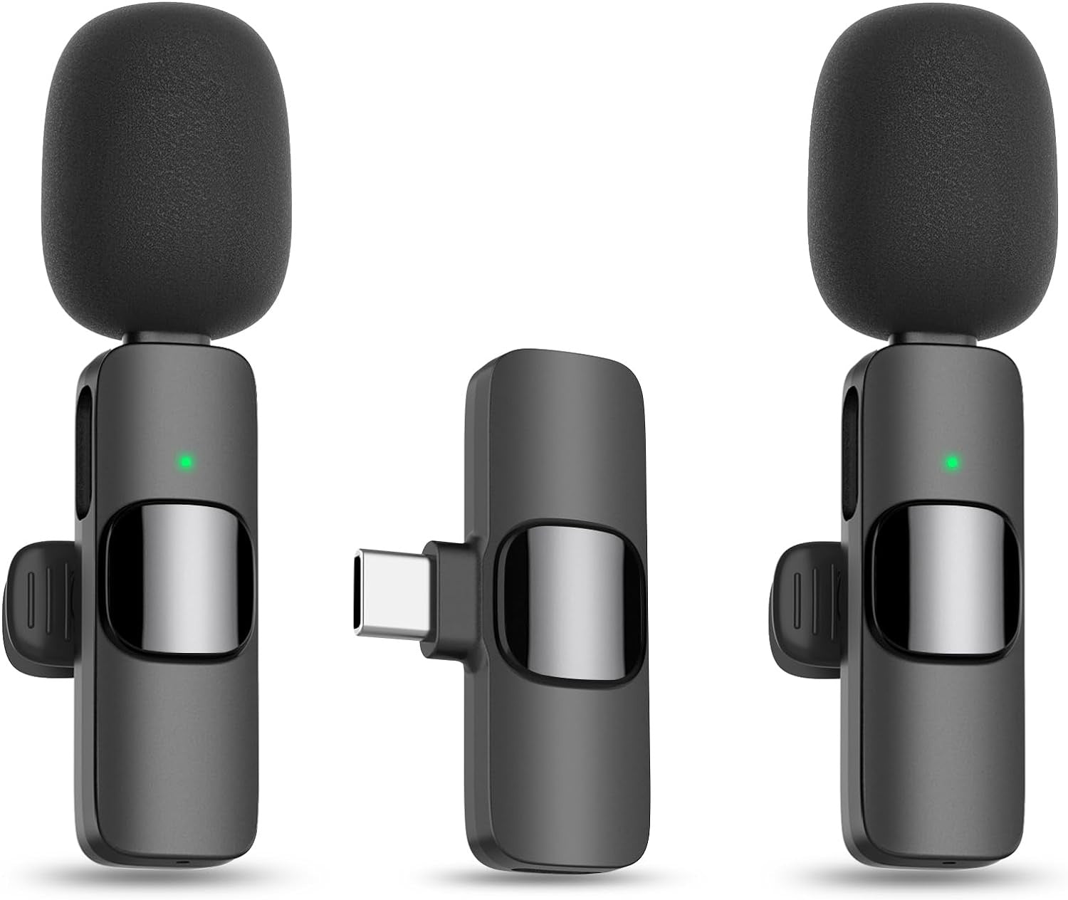 Wireless Lavalier Microphone Type-C – Noise-Canceling USB-C Mic for Android, YouTube, Vlogging & Live Streaming