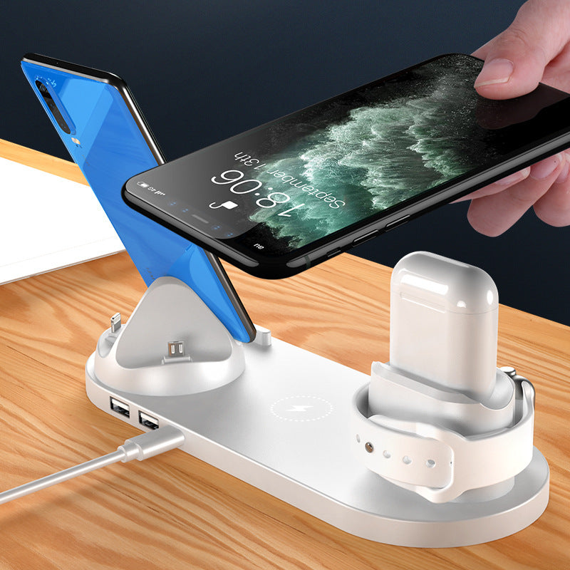 6-in-1 Fast Wireless Charging Station – Multi-Device Charging Dock for Phone, Watch & AirPods