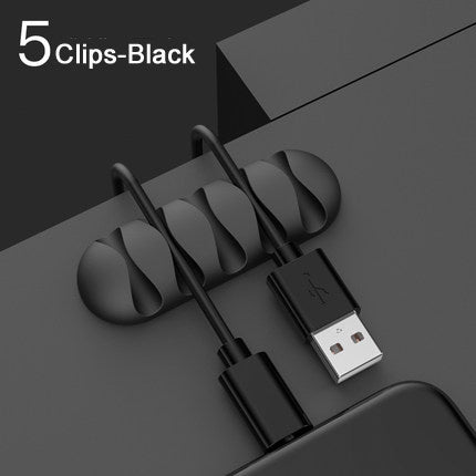 Cable Management Clip – Silicone Wire Organizer for USB, Earphones & Network Cables