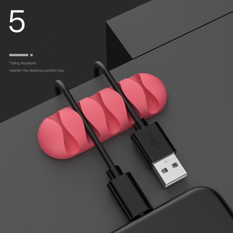 Cable Management Clip – Silicone Wire Organizer for USB, Earphones & Network Cables
