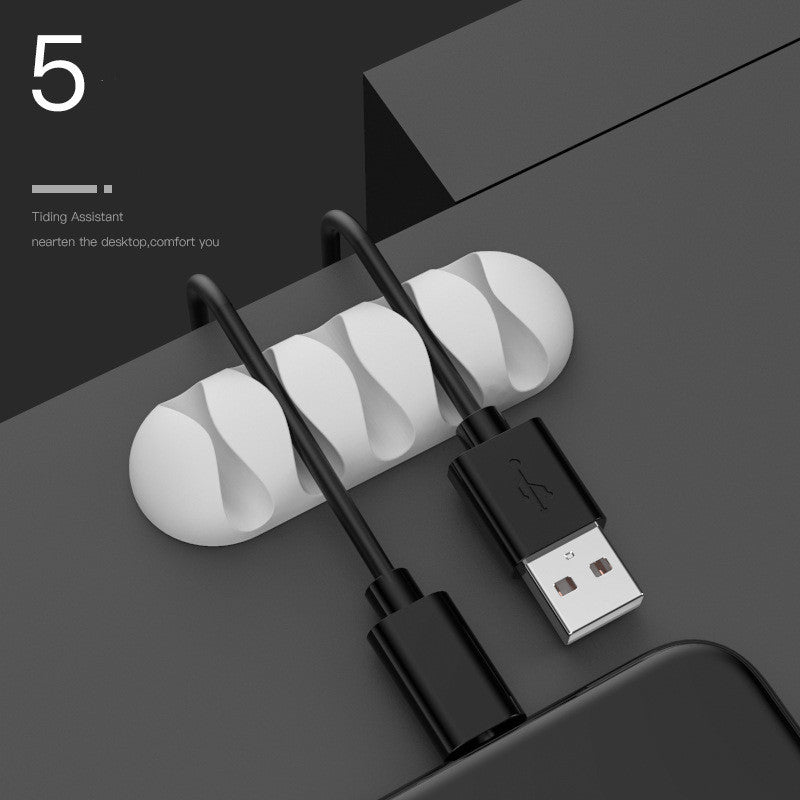 Cable Management Clip – Silicone Wire Organizer for USB, Earphones & Network Cables