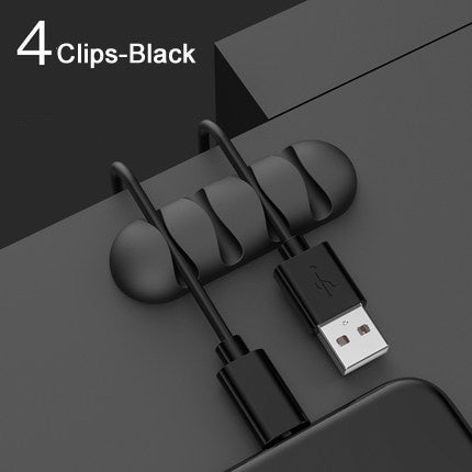 Cable Management Clip – Silicone Wire Organizer for USB, Earphones & Network Cables