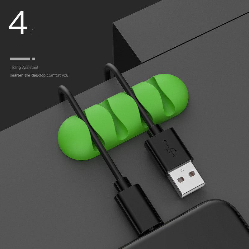 Cable Management Clip – Silicone Wire Organizer for USB, Earphones & Network Cables