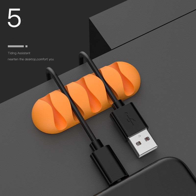 Cable Management Clip – Silicone Wire Organizer for USB, Earphones & Network Cables