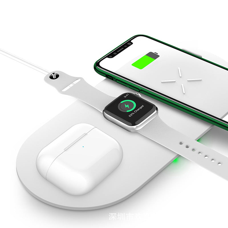 3-in-1 Wireless Charger Station – Dual 15W Fast Charging Dock for iPhone, Apple Watch (Series 1-7) & AirPods